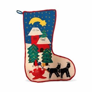 Fun unique Christmas stocking eclectic colourful
